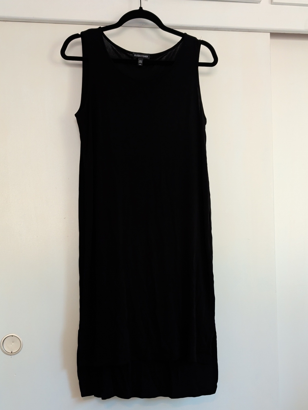 Eileen Fisher Silk Black Sleeveless Dress